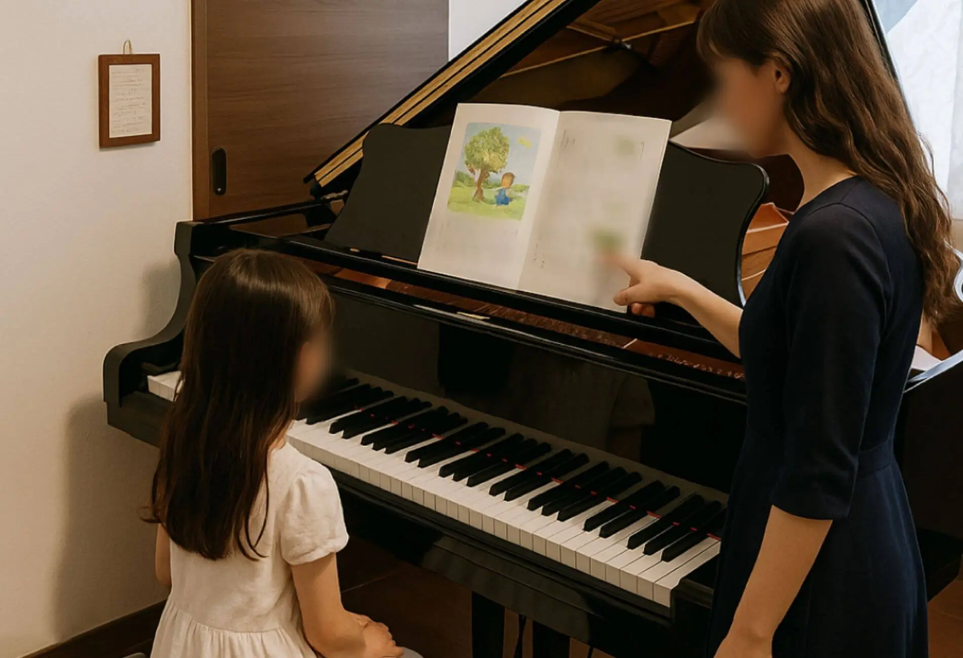 子どもたちのピアノレッスン風景(小山市のピアノ教室 N piano music school)