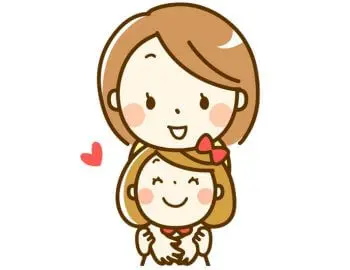 笑顔の親子イラスト N piano music school