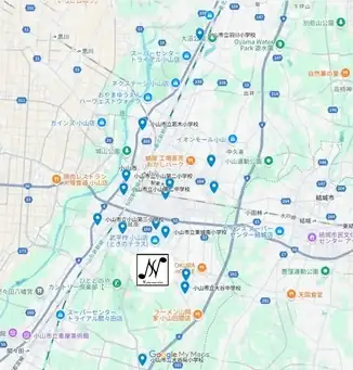 小山市の小学校・中学校周辺地図 | N piano music school